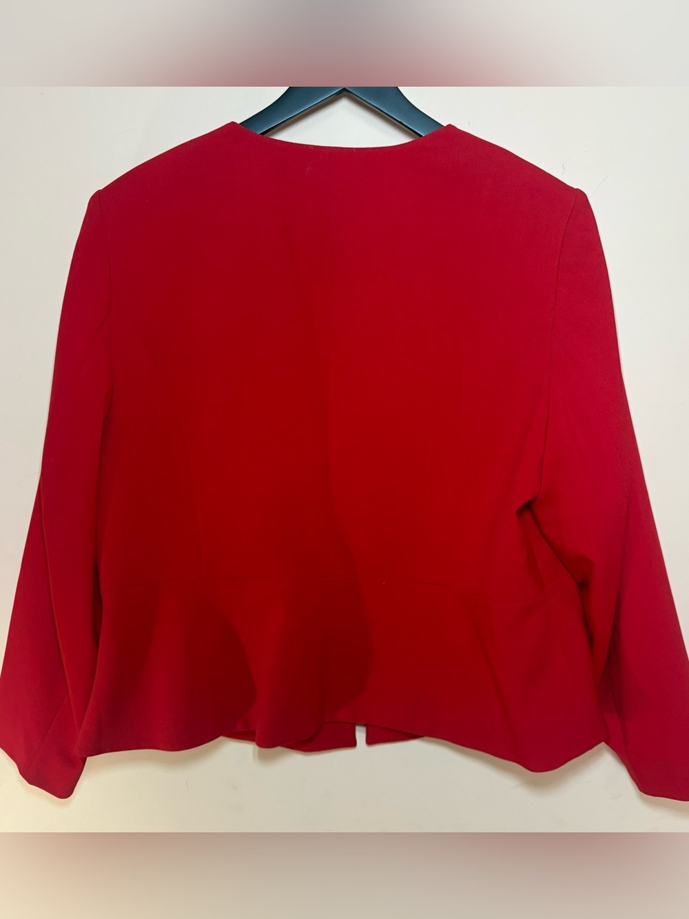 Calvin Klein Red Career Zip Blazer Jacket Plus Size 16W - Picture 2 of 9